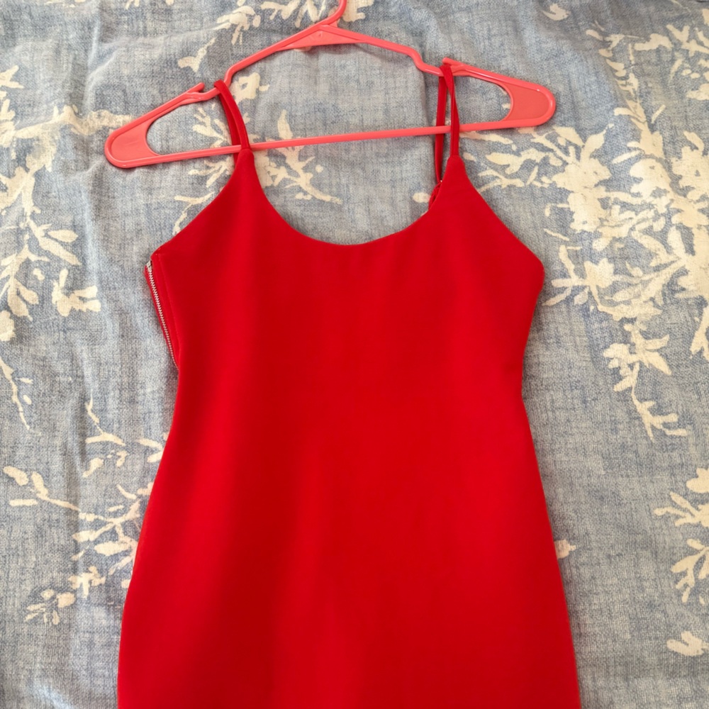 Red Sleeveless Mini Dress - Picture 3 of 3